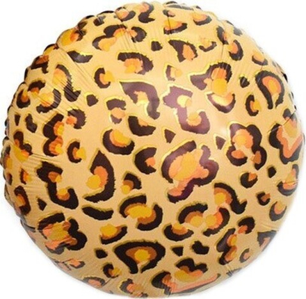Шар (18""/46 см) Круг, Анималистика, Пятнистый окрас, Леопард, 1 шт.А34