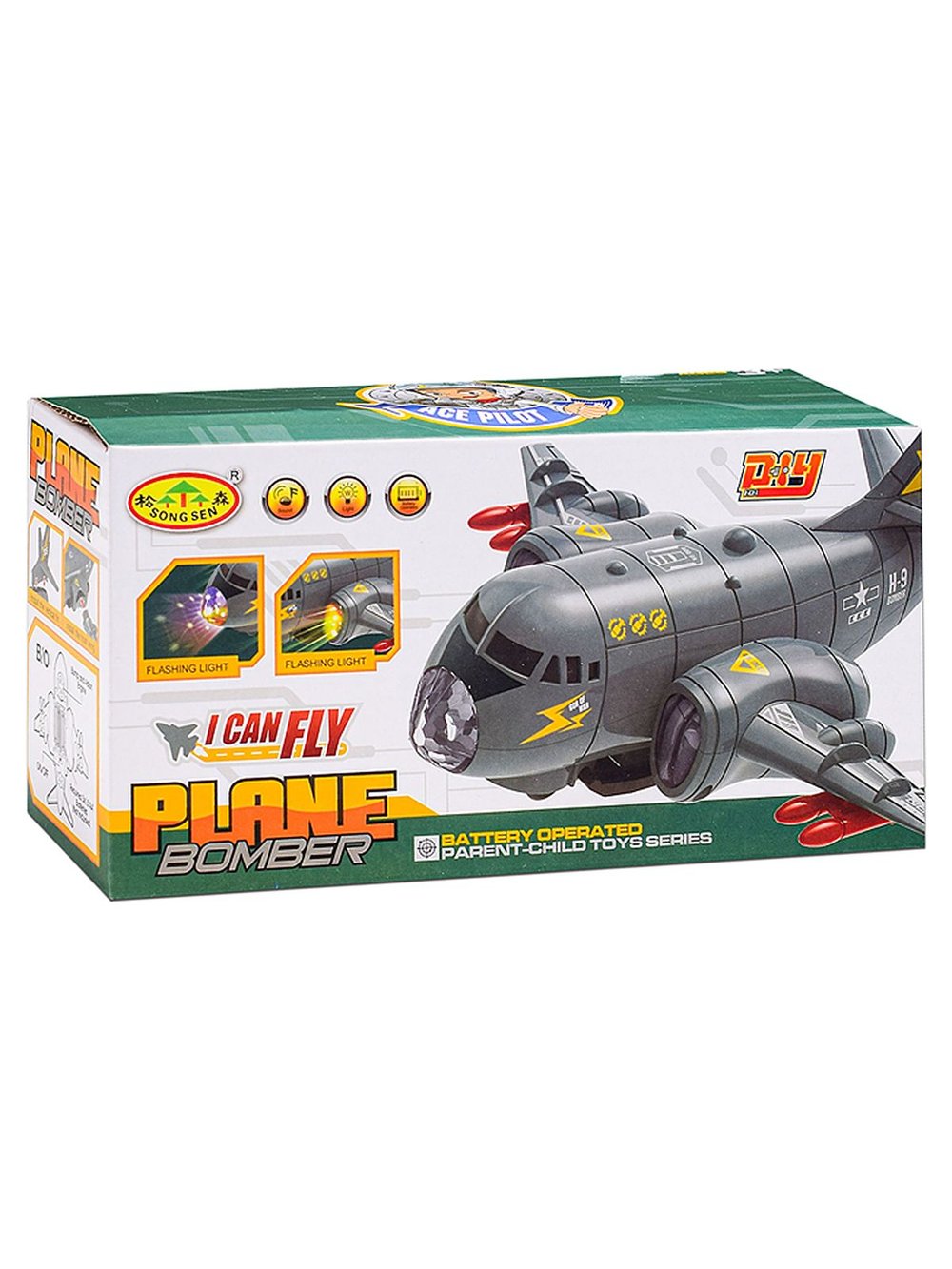 Игрушка Самолет Небесный страж со светом (286-32)