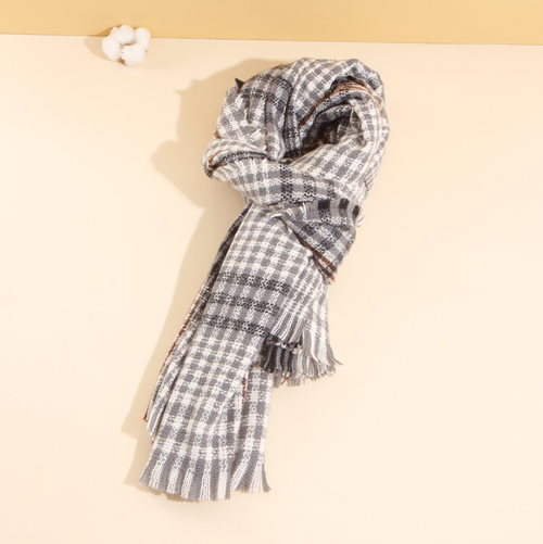 Шарф с принтом "All-match", серый