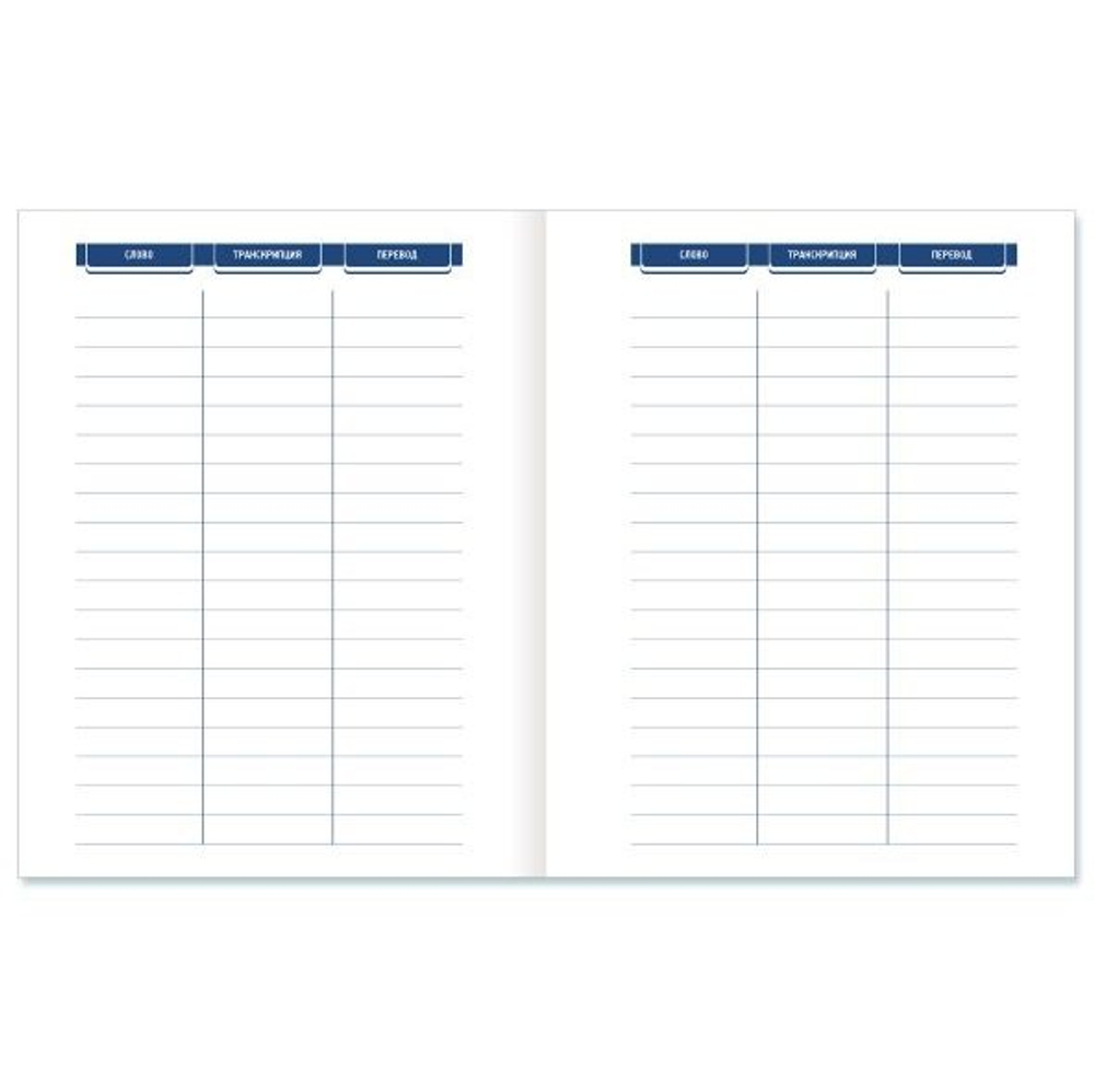 Тетрадь для записи иностранных слов, А5, 80л., Апплика "Пять пенсов", гребень, высечка, обложка мелованный картон, ВД лак