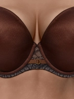 Бюстгальтер балконет push-up MOON черная охра