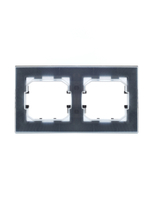 BRITE Рамка 2-местная IP44 РУ-2-БрС-44 сталь IEK
