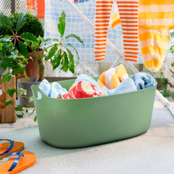 IKEA TORKIS  (ИКЕА ТОРКИС)  -  Корзина для белья Flexi indoor/outdoor, зеленая, 35 л