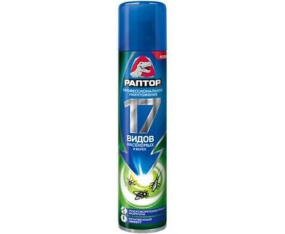 Универсальный аэрозоль спрей от насекомых Раптор, средство от тараканов, от муравьев, от клопов, от блох, от пауков 275 мл