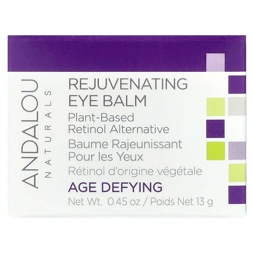 Andalou Naturals, омолаживающий бальзам для кожи вокруг глаз, растительная альтернатива ретинолу, антивозрастной эффект, 13 г (0,45 унции)