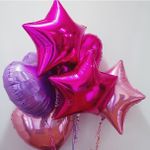 Шар (18"/46 см) Звезда, Фуше 1 шт.