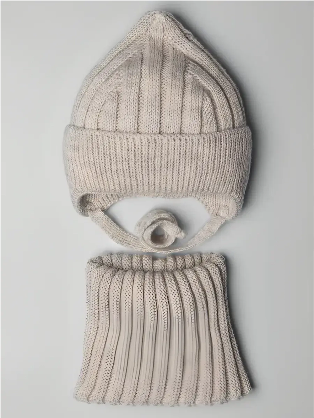 Шапка-бини со снудом детская на осень