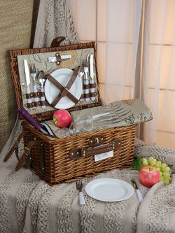 HOLYDAY BASKET Набор для пикника с термосумкой и пледом на 4 персоны