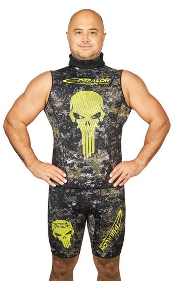 Майка Epsealon Skull Tactical Camo с шлемом без рукавов  2.5 мм