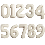 Фольгированные цифры, матовые, в кремовом цвете, 102 см