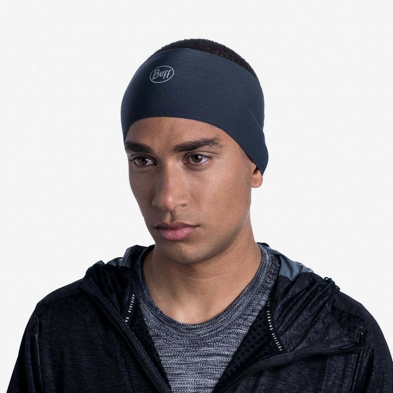 Теплая спортивная повязка на голову Buff Headband Tech Fleece Solid Grey Фото 3