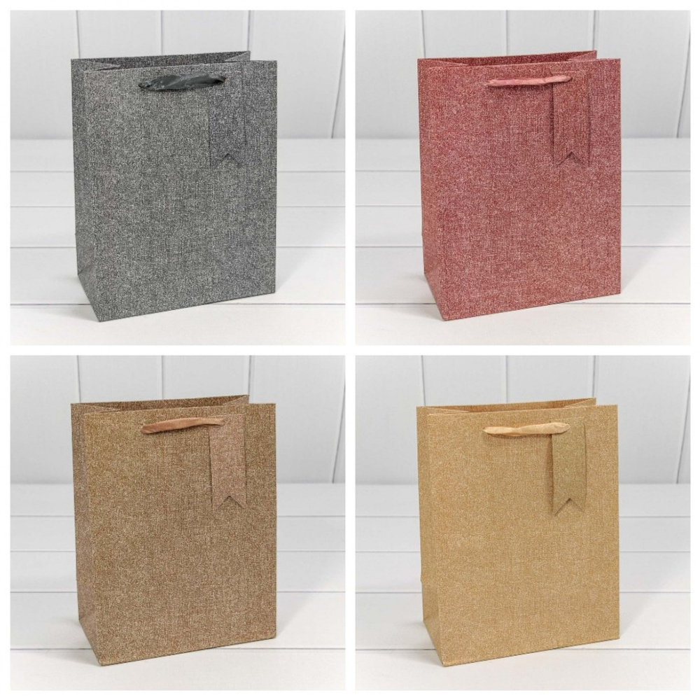 Пакет бумажный 18*23*10см с ручками "Премиум" микс