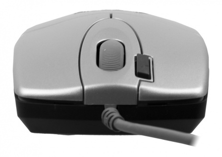 Мышь A4Tech OP-620D серебристый оптическая (1000dpi) USB (4but)