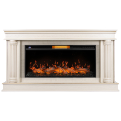 Каминокомплект: Очаг Royal Thermo Aurora RTFP/P-AR40LS, портал Olympia 42/40/36, сл. кость с зол. па