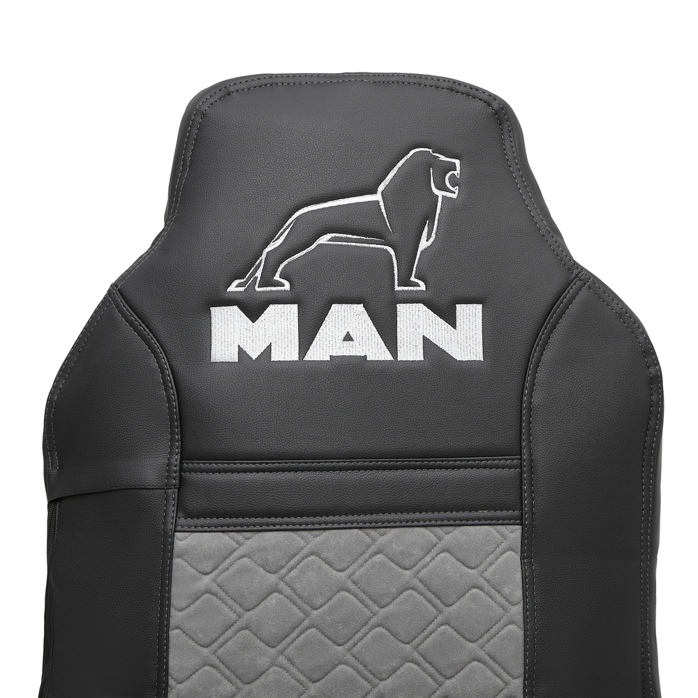 Чехлы MAN TGS (экокожа, серый)