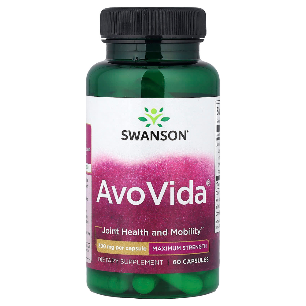 Swanson Vitamins, AvoVida®, максимальная сила действия, 300 мг, 60 капсул