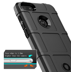 Чехол для Motorola Moto E6 play цвет Black (черный), серия Armor от Caseport