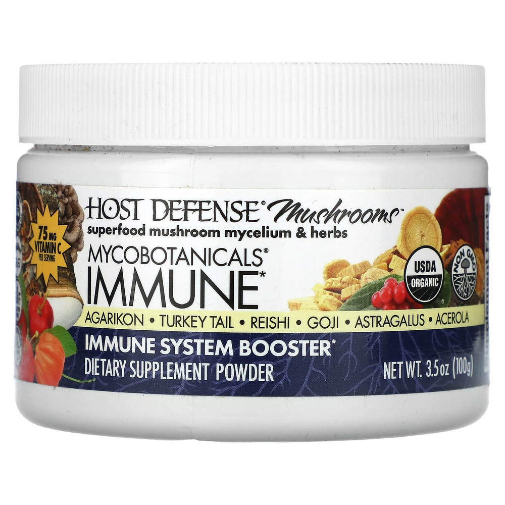 Host Defense, Mushrooms, Mycobotanicals, средство для иммунитета, 100 г (3,5 унции)