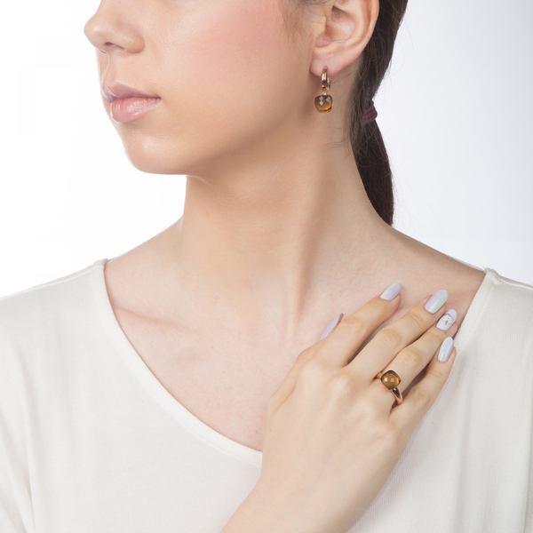 Серьги Qudo Firenze smoked topaz 300146 BR/RG
