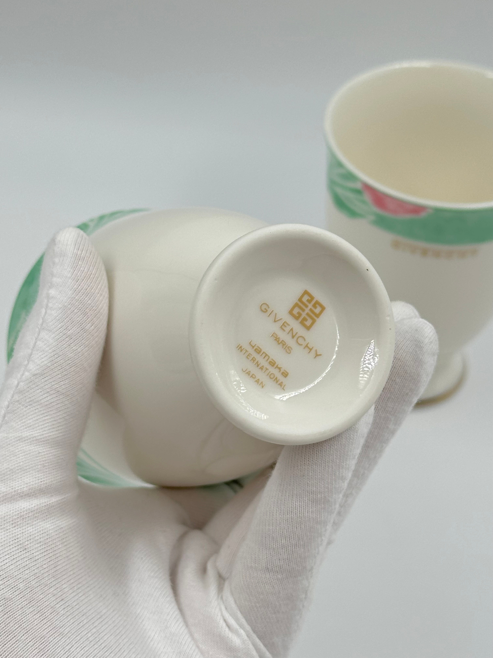 Стакан с зелёной каймой Givenchy by Yamaka