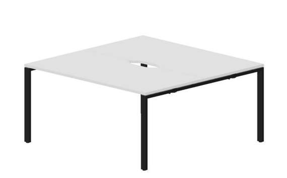 Составной стол Strike на 2 рабочих места 1580х1566х750мм (2 эргономичных выреза)