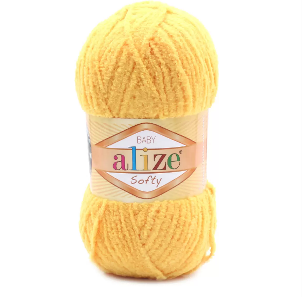 ALIZE &quot;SOFTY&quot; 100% Микрополиэстер, 50 гр., 115 м, Желтый