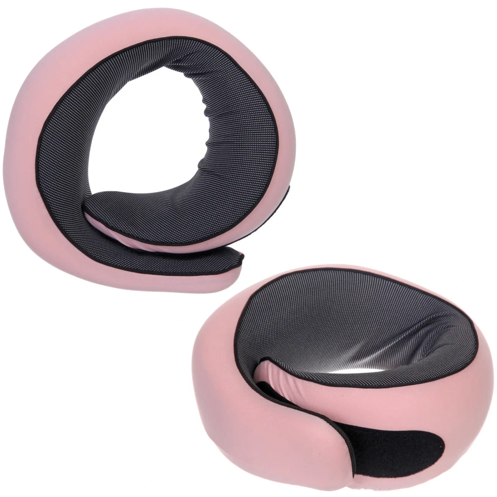 Подушка дорожная «TRIP - Sleep», мемори-эффект, цвет розовый