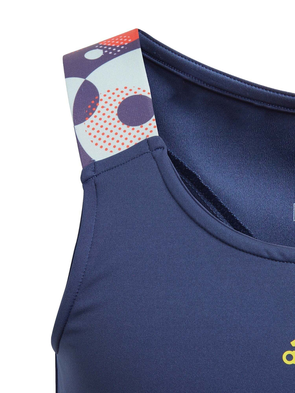 Футболка для девочки теннисная Adidas G Keyhole Tank - tech indigo/shock yellow