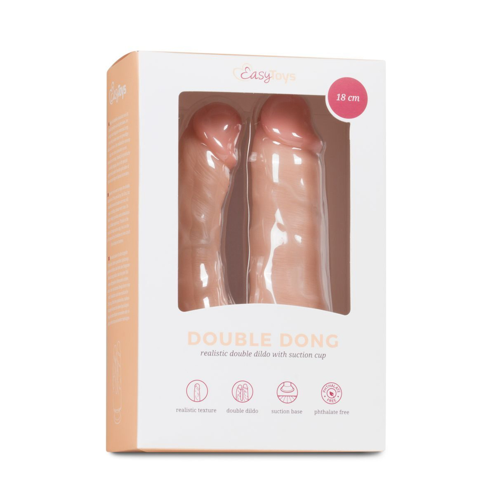 Анально-вагинальный фаллоимитатор Easytoys Double Dildo - 18 см.