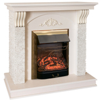 Каминокомплект Real Flame Corfino WT с очагом Majestic Lux Brass