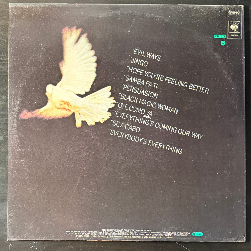 Santana - Santana's Greatest Hits (Голландия 1986г.)