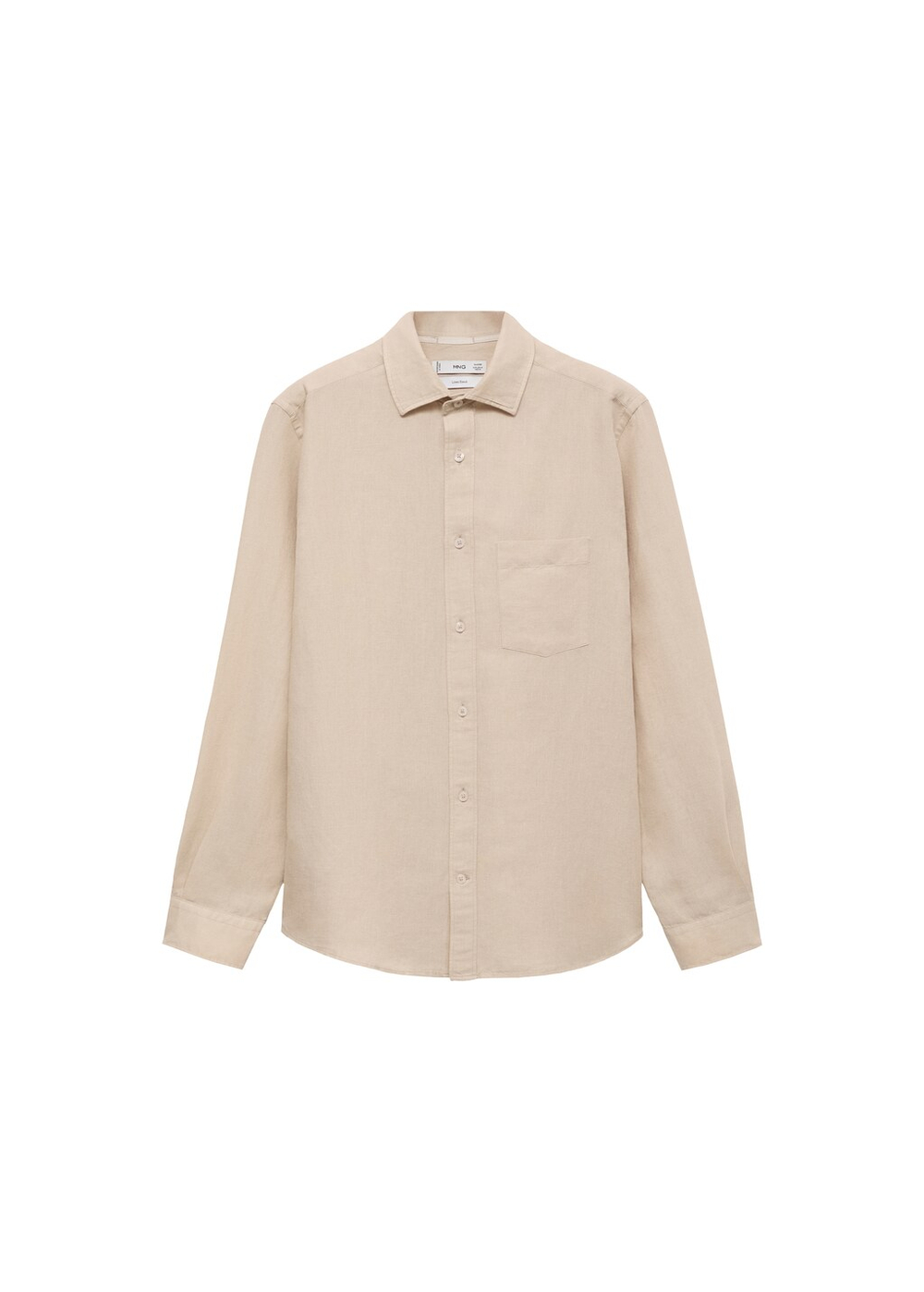 Льняная рубашка с карманом