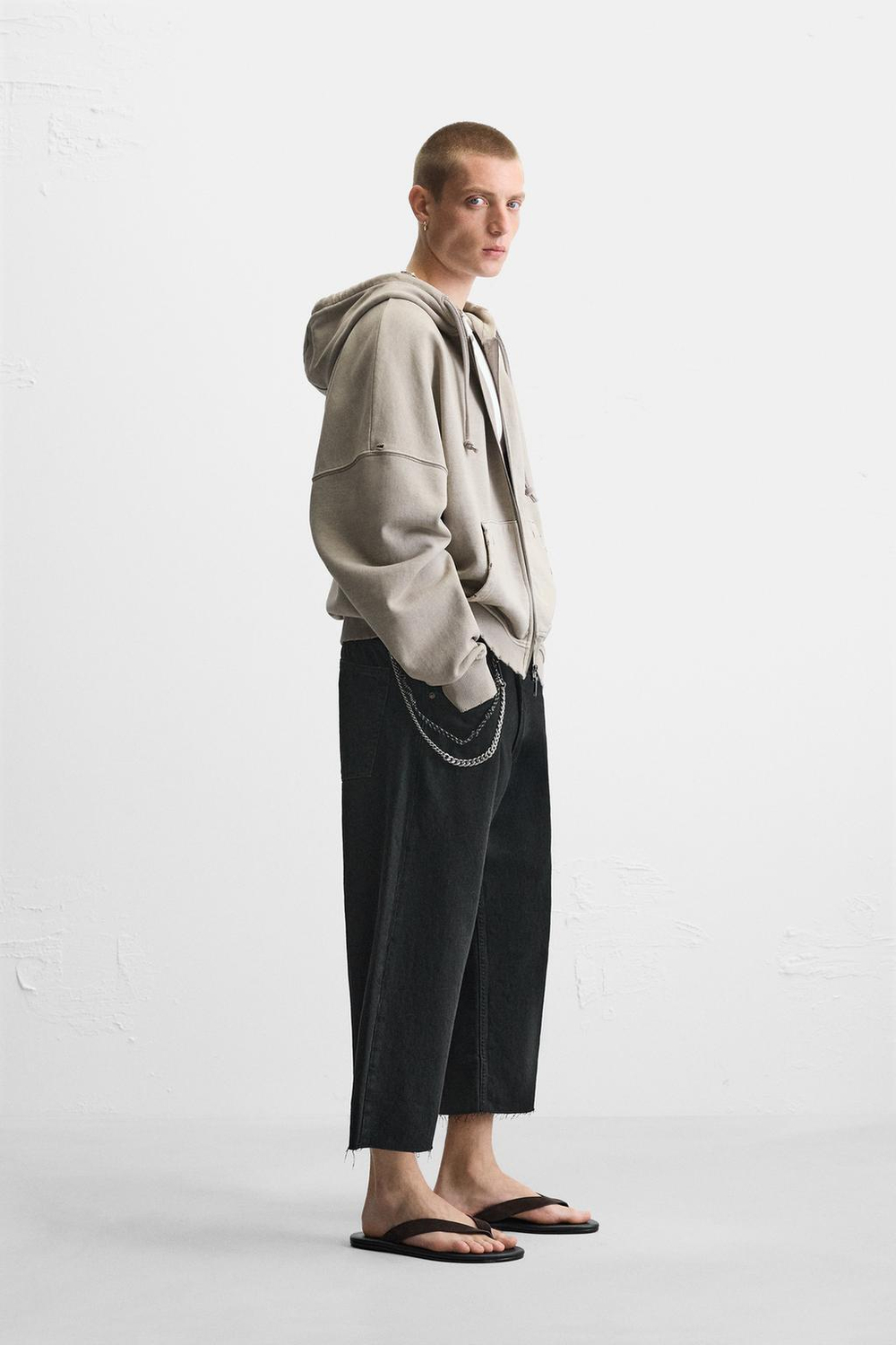 Укороченные джинсы wide-leg