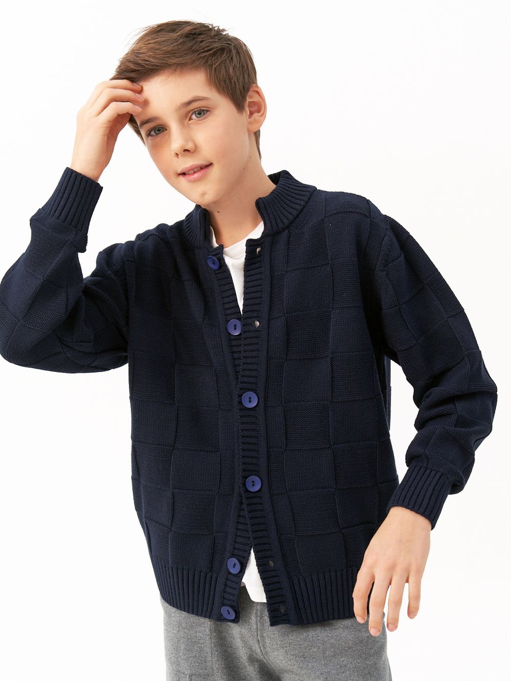 Кардиган для девочки AT1279 синий