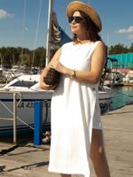 Платье льняное Тропик (белое) П16032-1М LT Collection