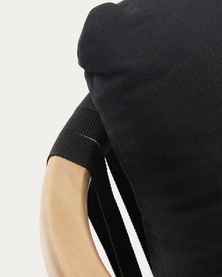 Стул Malaret, массив эвкалипта, черный