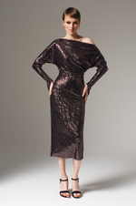 51633 Платье женское (медно-черный)