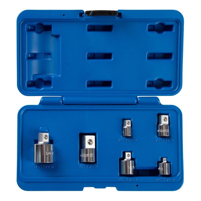 KING TONY (78106) Набор переходников 1/4", 3/8", 1/2", 3/4", 6 предметов, кейс