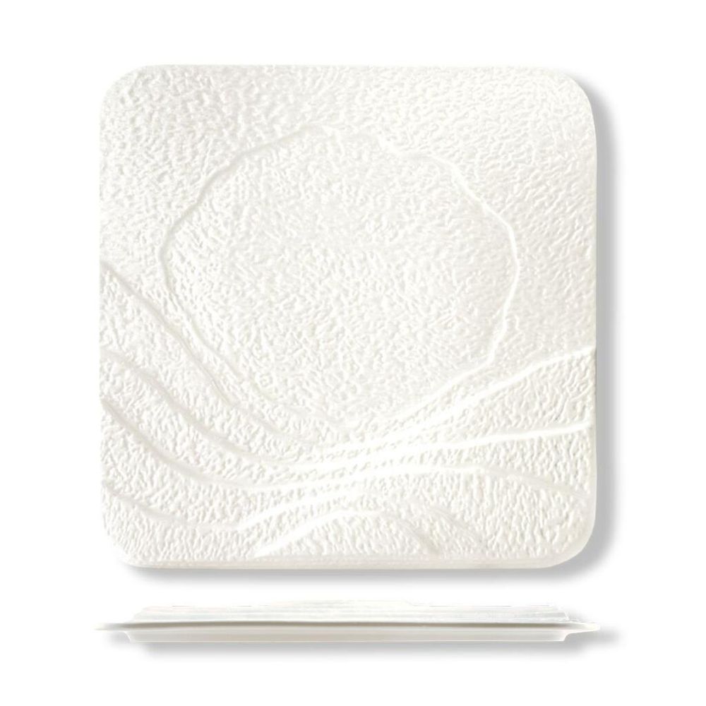 Тарелка 20*20 см квадратная Oyster белая фарфор P.L. Proff Cuisine [6]