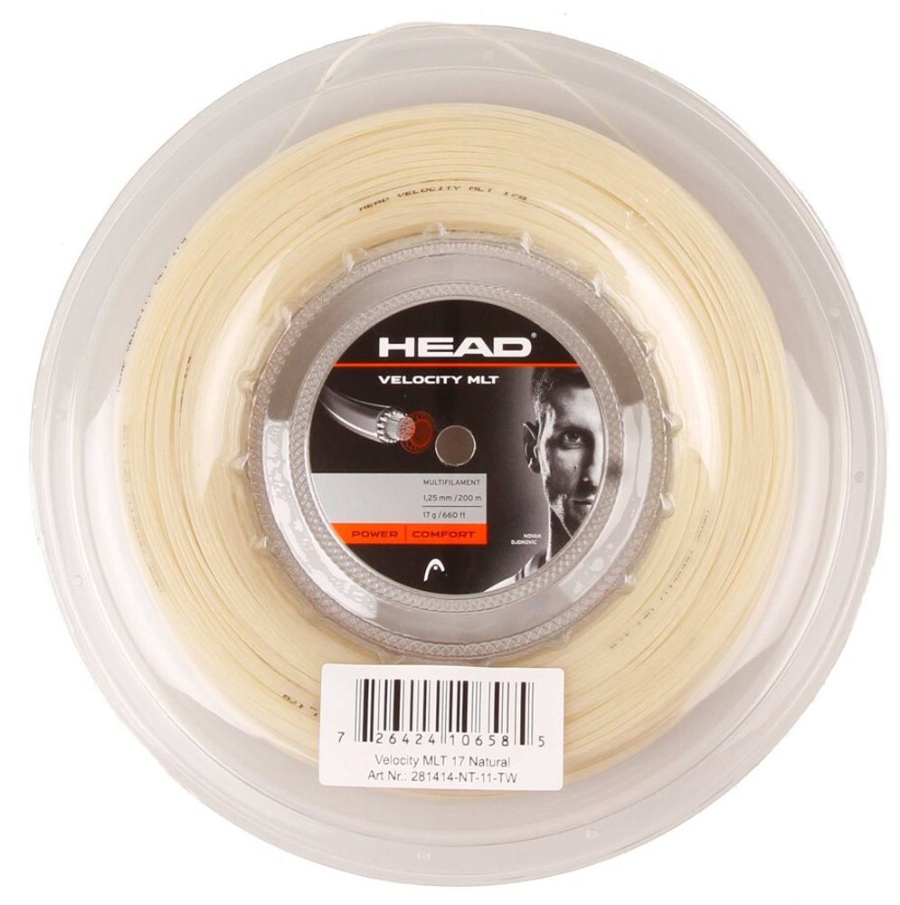 Теннисные струны Head Velocity MLT (200 m) - натуральные