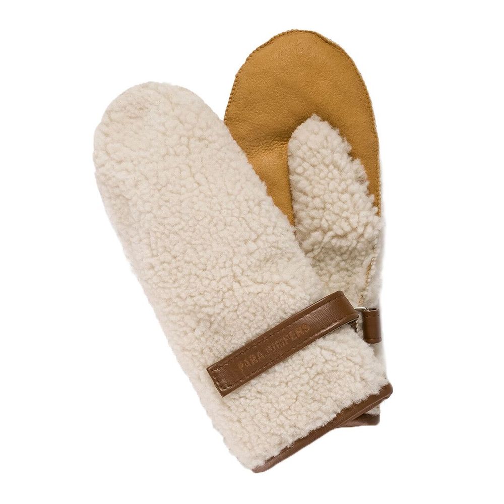 Варежки жен. PARAJUMPERS FLUFFY MITTENS B019 кэмел молочный
