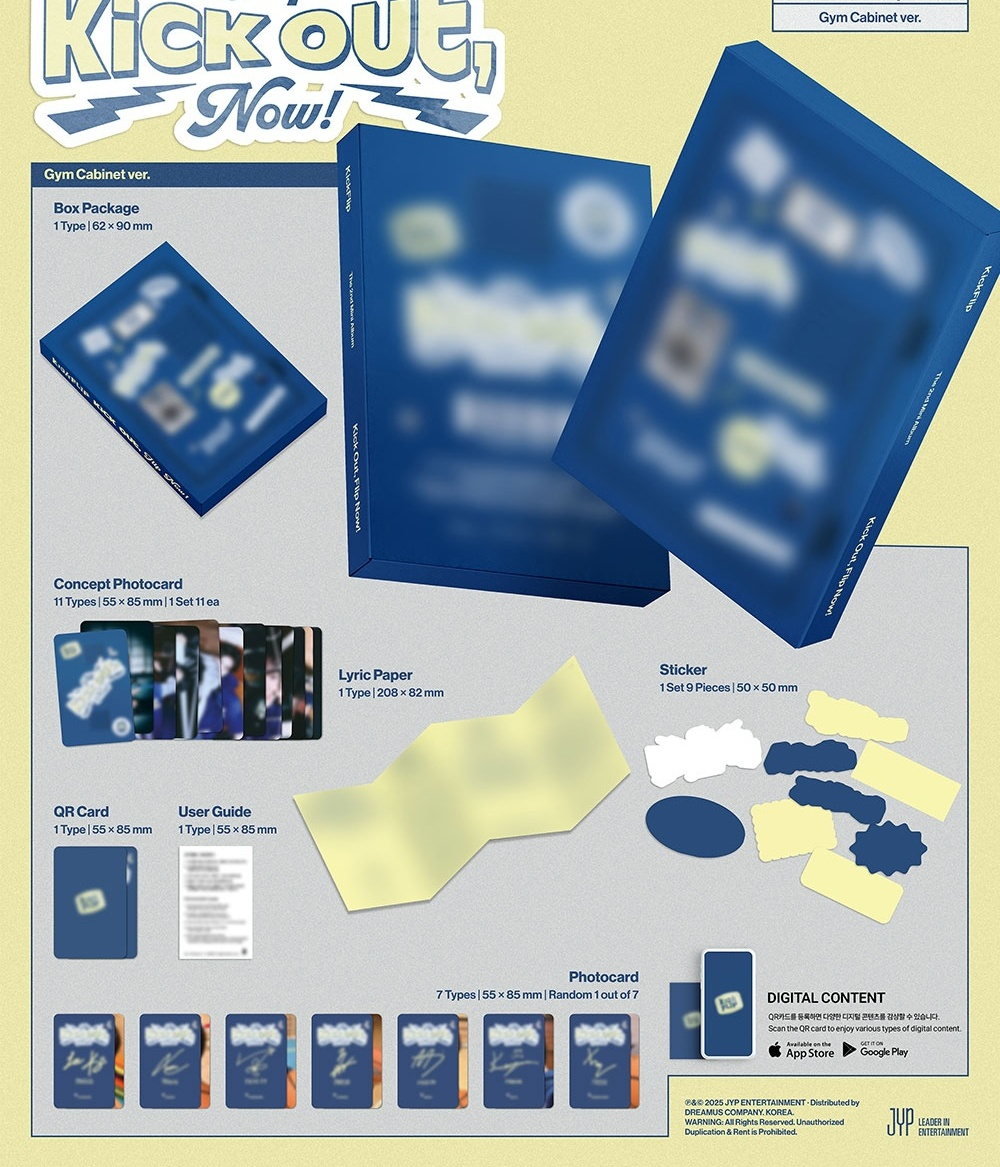 Альбом KickFlip - KICK OUT, FLIP NOW! 2nd Mini Album (QR) RANDOM Version