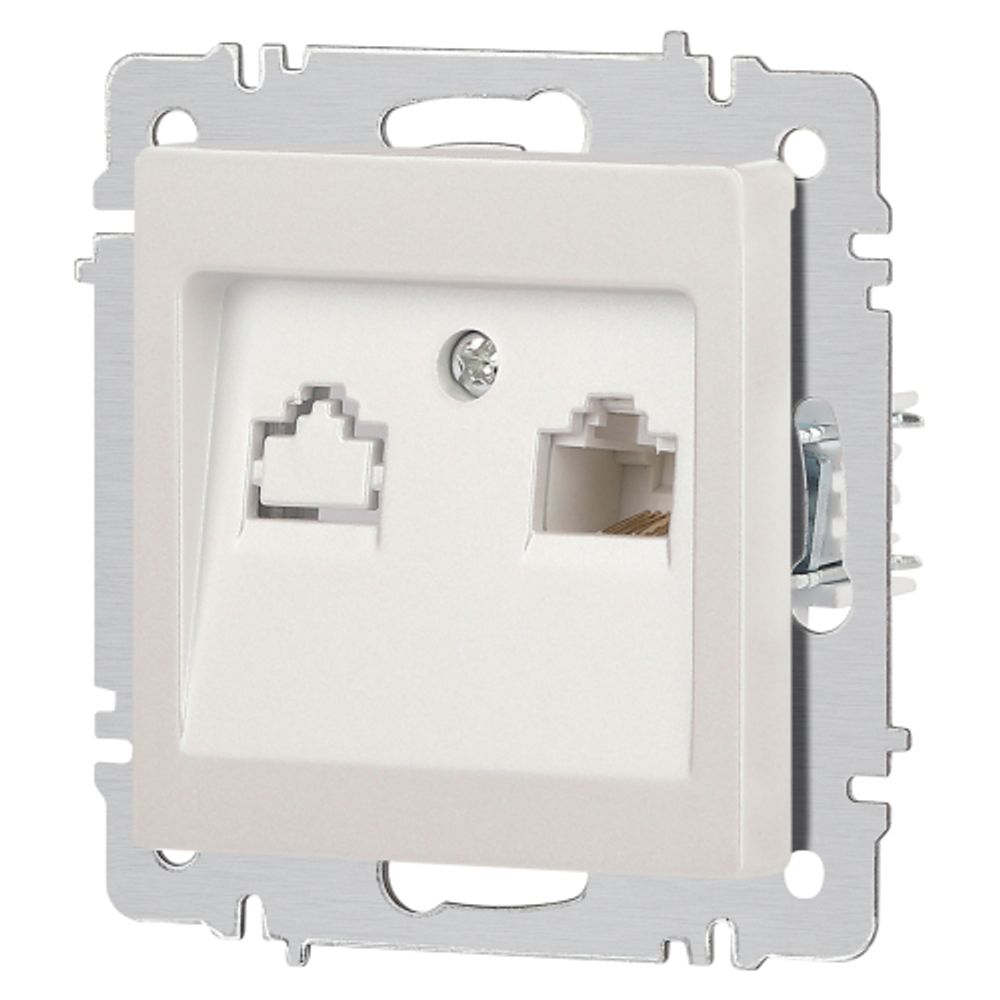 Розетка Intro Accent 6-303-06 информационная RJ45, IP20, СУ, перламутр | Intro