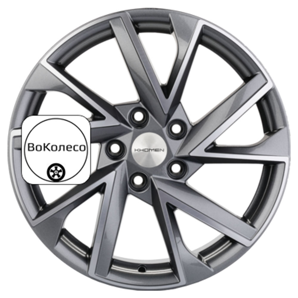 7x17/5x114,3 ET45 D67,1 KHW1714 (CX-5/i40/X-Trail) Gray-FP Khomen Wheels