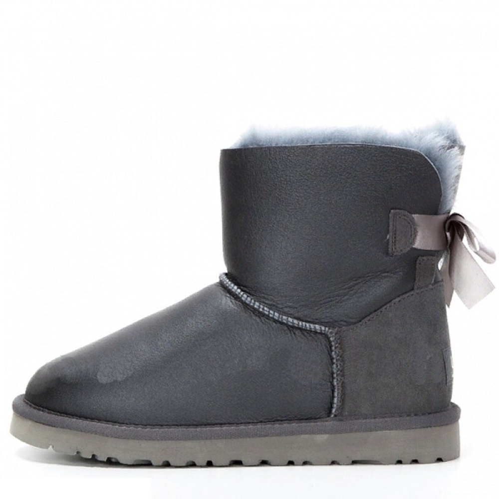 Угги Bailey Bow Mini Metallic Grey
