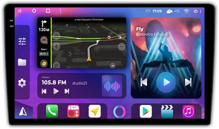 Магнитола в 9" рамку с экраном 9.5" - FarCar 855 на Android 13, QLED+2K, ТОП процессор, CarPlay, 4G SIM-слот