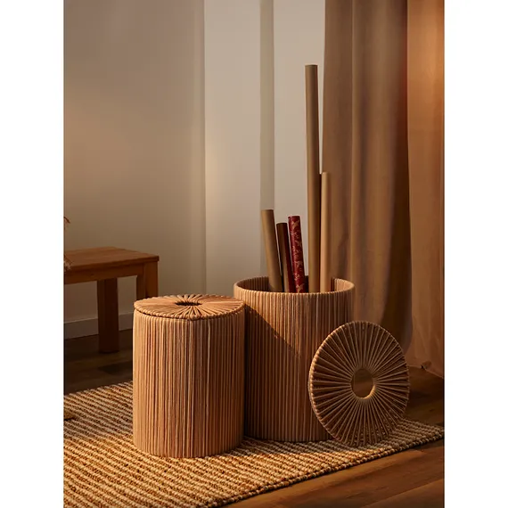 Корзина плетеная dholak beige из коллекции ethnic, размер s