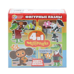 Пазл 4в1 (7,8,15,15эл.) "Чебурашка. Союзмультфильм" коробка 4630395015783 (Умные игры)