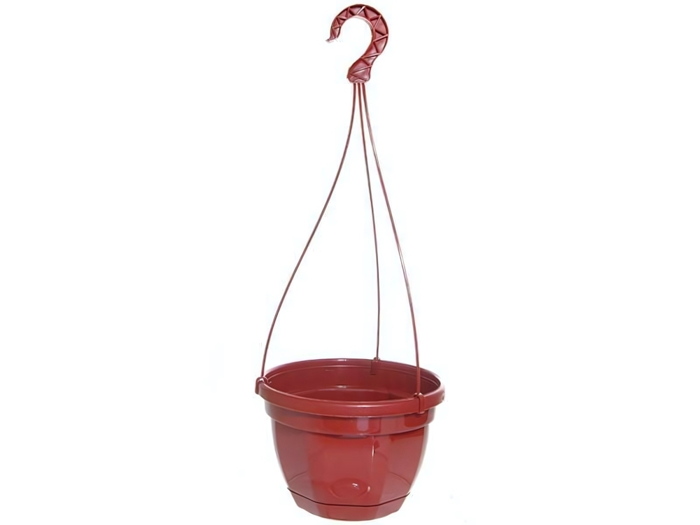 Кашпо НИКА 20см 3л с подвесом и поддоном (терракот)
