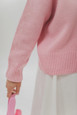 Пуловер Zoe из кашемира с мериносом розового цвета ПРЕДЗАКАЗ